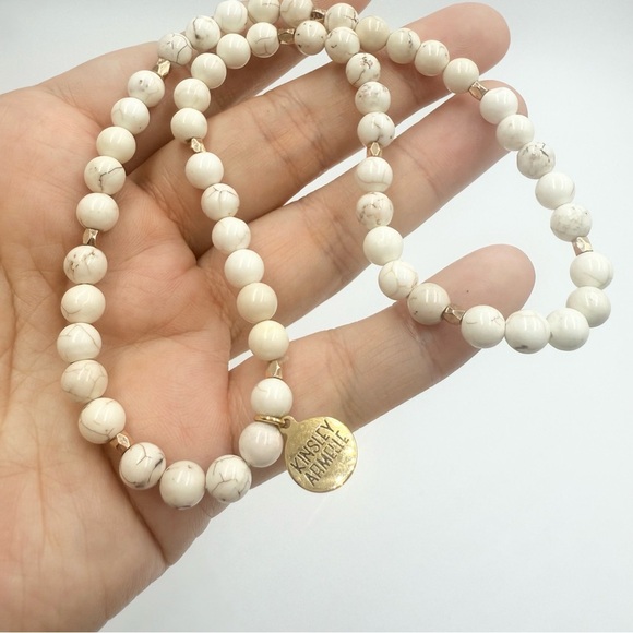 Kinsley Armelle Howlite Gem Beaded Stretch Necklace Wrap Bracelet - Picture 5 of 8